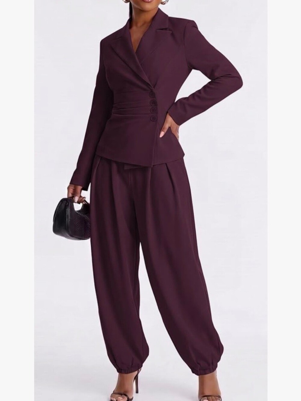 NWOT MorwenVeo Merlot Pant Suit - Large